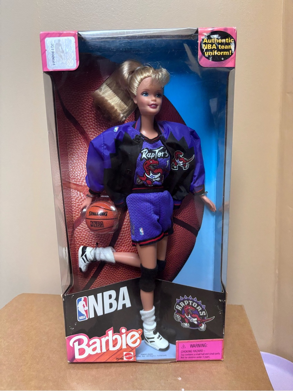 Barbie NBA Toronto Raptors Doll in classic Purple Jersey